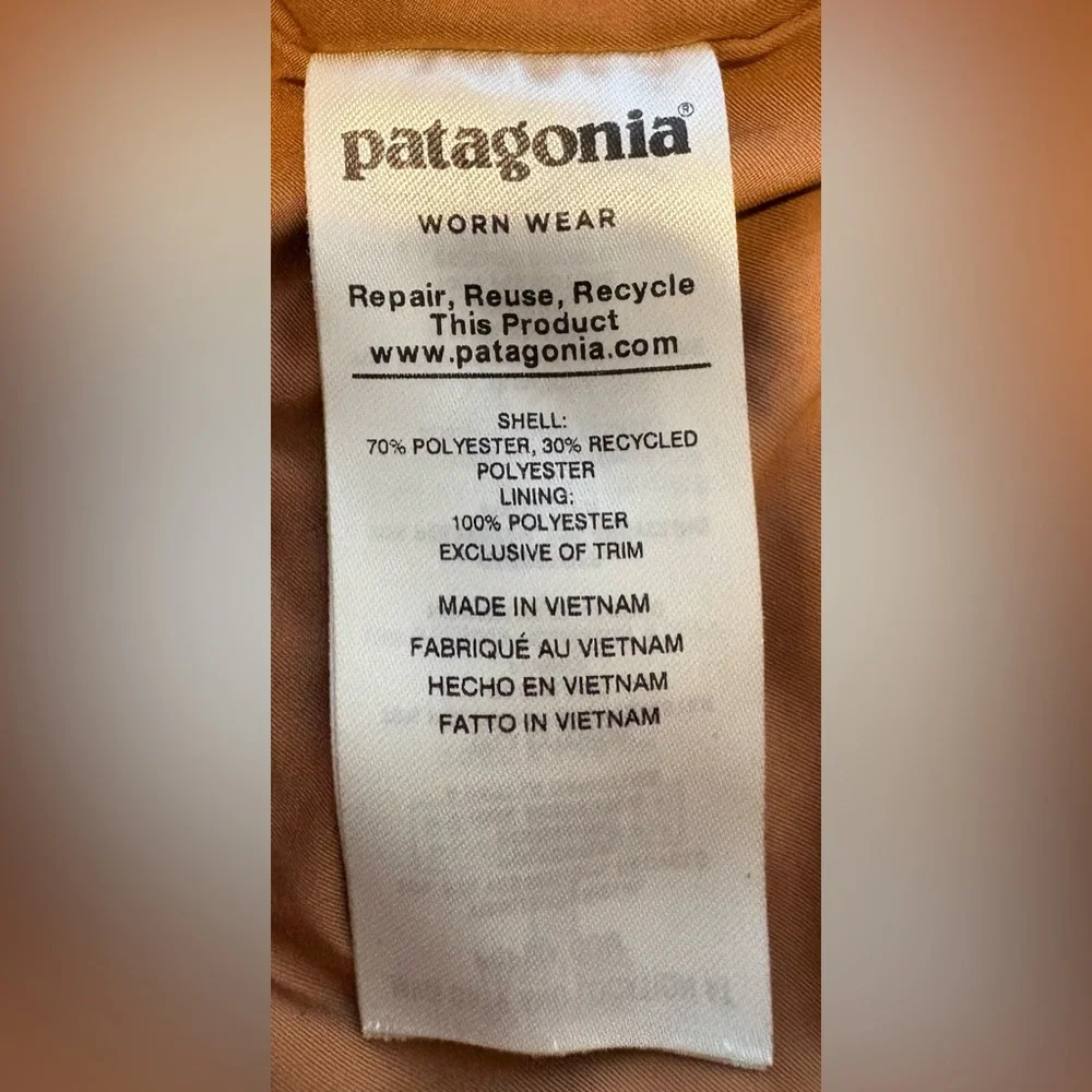 Patagonia® Worn Wear Women's Los Gatos Bomber Jacket Camel size Small - Picture 4 of 5